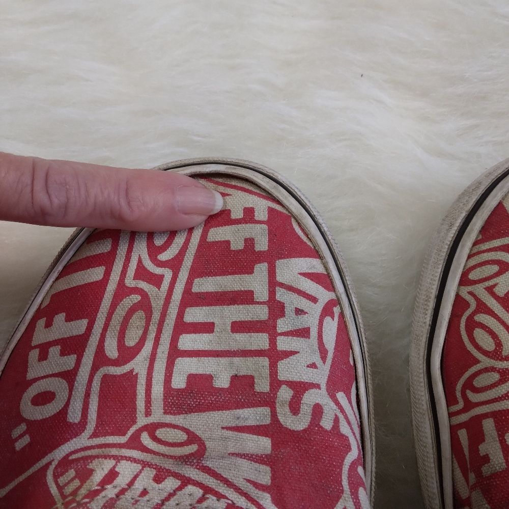 SHOES Vans Off the Wall logo print shoes, men's 9. - Picture 10 of 16
